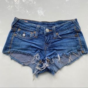 True religion Joey cut off Daisy Duke shorts